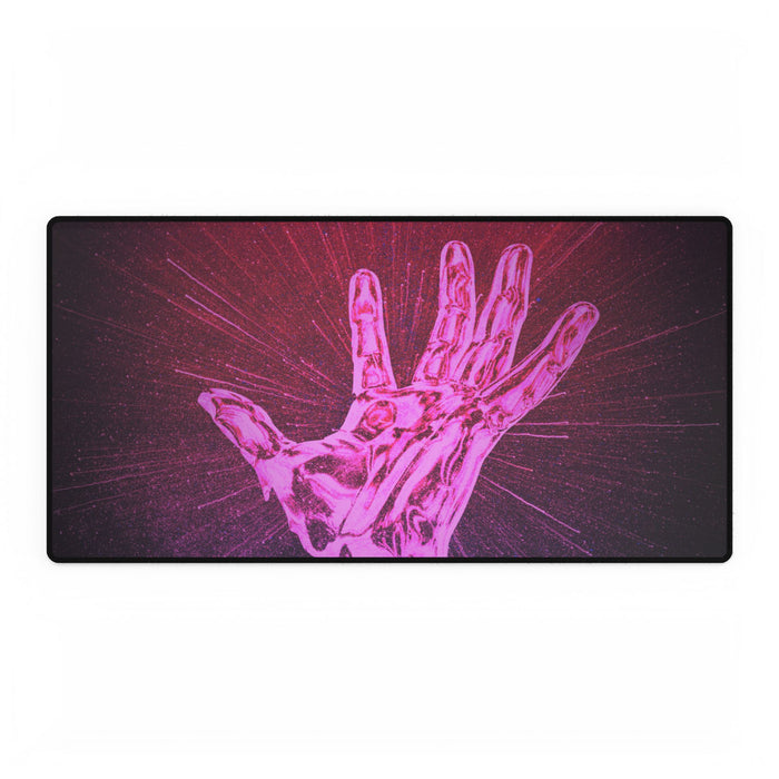 Hand of the Stars Desk Mat - Mystical Nebula Galaxy Mouse Pad
