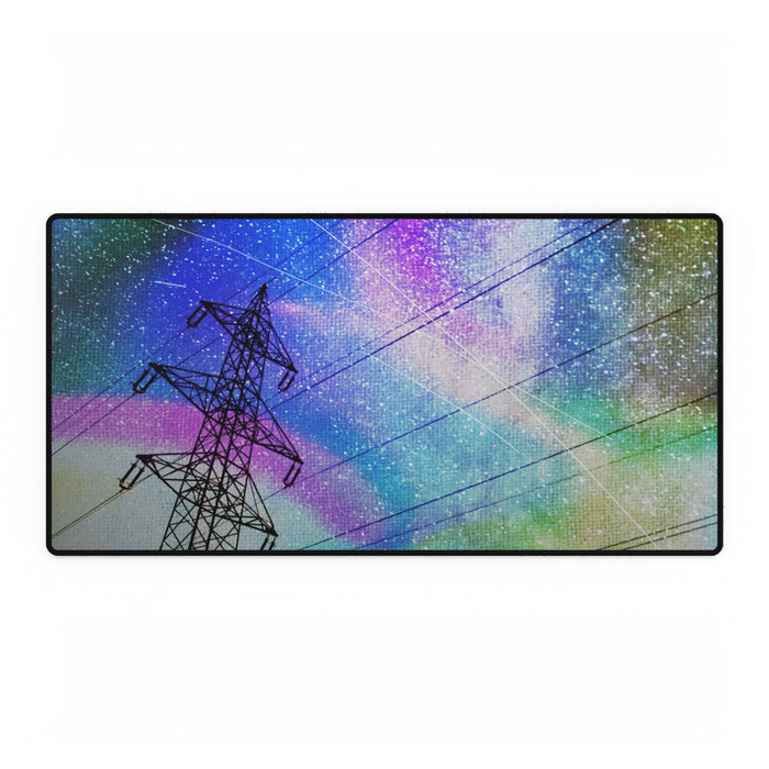 Solar Storm Desk Mat - Cosmic Flare Celestial Explosion Mouse Pad