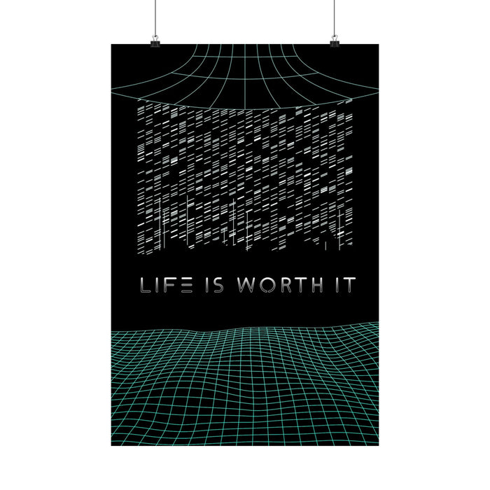 Life Is Worth It Poster - Modern Symbolic Art Print