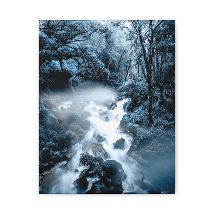 Frozen Forest Canvas Wall Art - Winter Wonderland Nature Decor