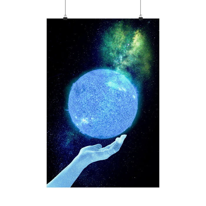 Solar Hand Poster - Abstract Spiritual Cosmic Art Print