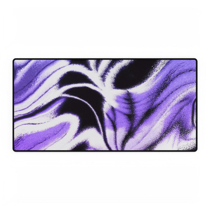 Purple Night Desk Mat - Swirling Black Abstract Mouse Pad