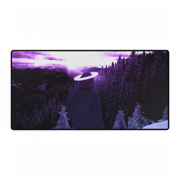 Winter Aurora Light Frozen Night Arctic Sky Desk Mat Mousepad