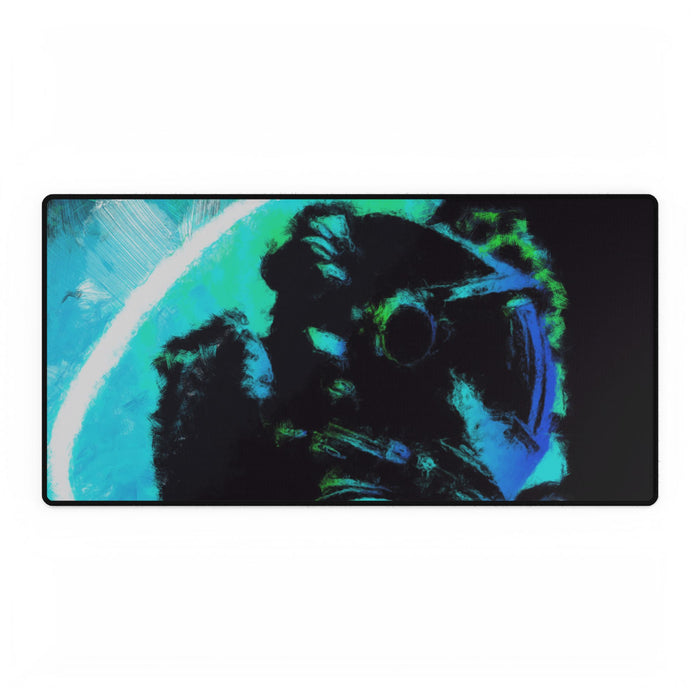 Grunge Space Man Mouse Pad - Splatter Astronaut Desk Mat