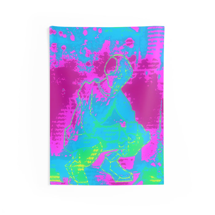 Melted Zone Tapestry - Surreal Melting Abstract Wall Hanging by Kiyo Arts