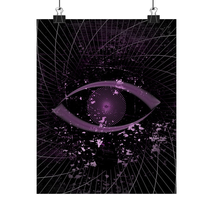 Eye of the Lost Poster - Surreal Third-Eye Galaxy Art Print