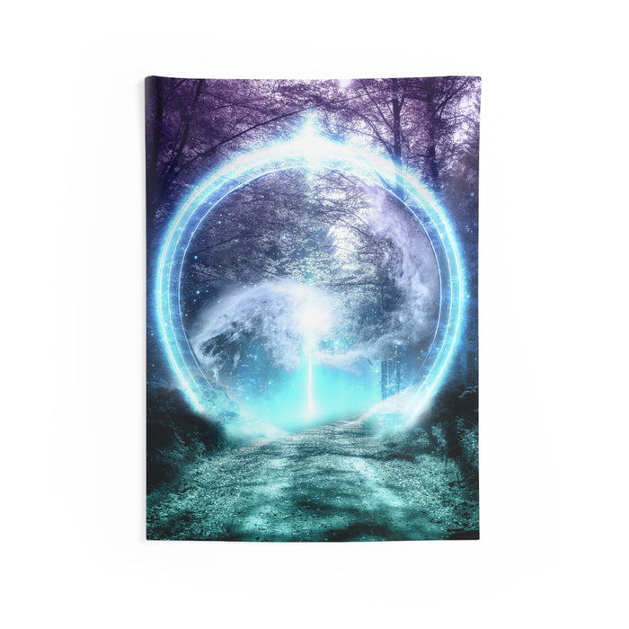 Lost Forest Magic Portal Tapestry - Enchanted Woodland Wall Hanging