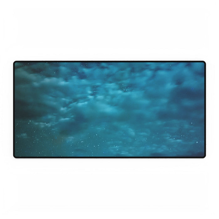 Serene Blue Sunrise Desk Mat - Calm Ocean Horizon Mouse Pad