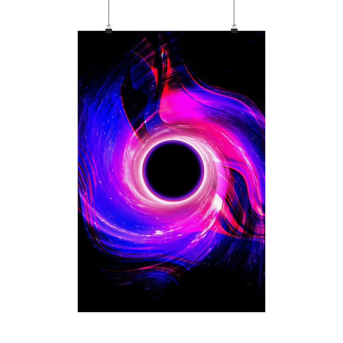 Purple Pink Wormhole Poster - Special Edition Cosmic Vortex Art