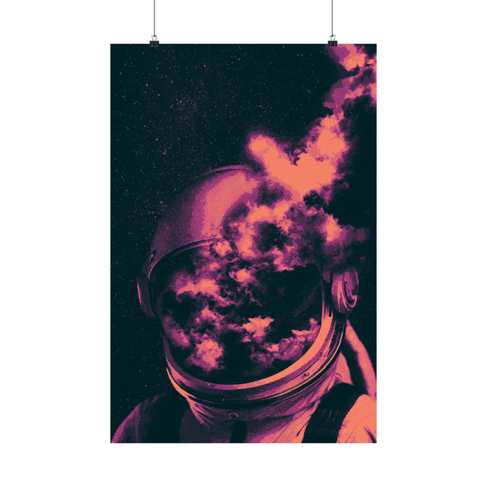 Vapor Astronaut In The Clouds Matte Poster Print