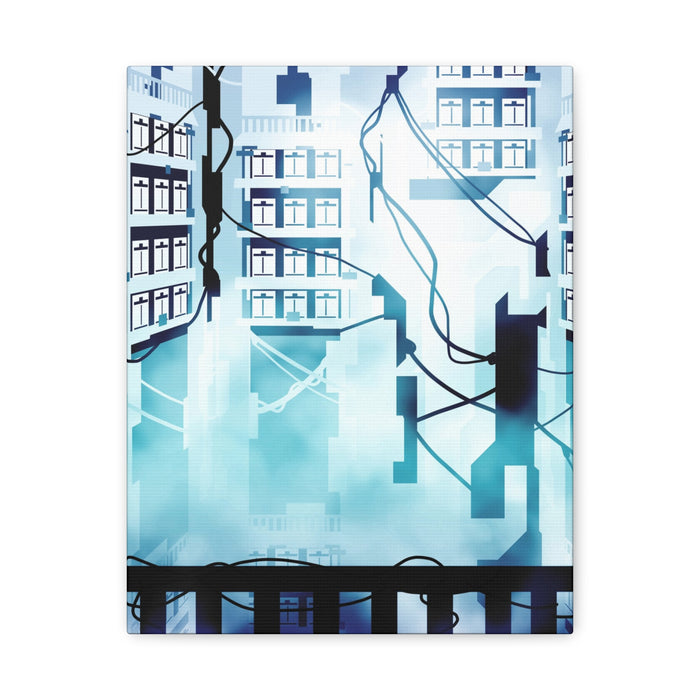 Memory Chamber Canvas Wall Art - Futuristic Sci-Fi Interior Decor