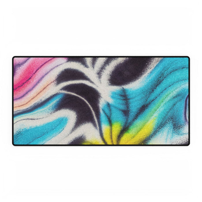 TieDye Night Desk Mat - Psychedelic Tie-Dye Pattern Mouse Pad