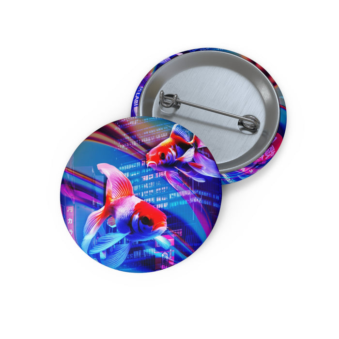 Japanese City Punk FX.2 Koi Attack Pin - Special Edition Art Button