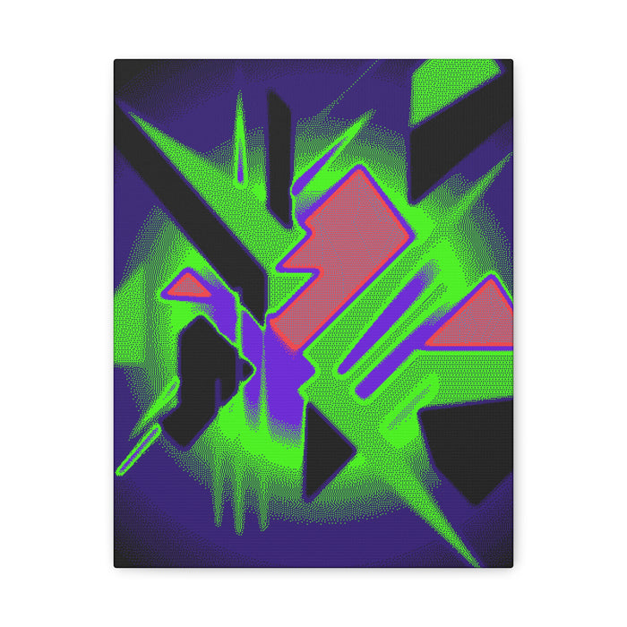 90s Paranoia Canvas Wall Art - Grunge Glitch Trippy Decor