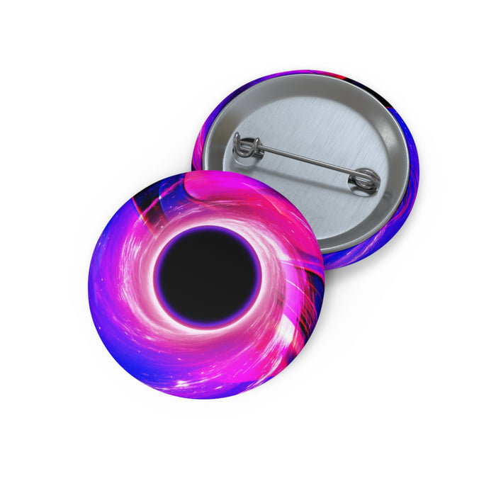 Purple Pink Wormhole Pin - Special Edition Cosmic Art Button