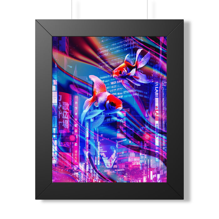 Japanese City Punk FX.2 Koi Attack Poster - Cybernetic Koi Special Edition