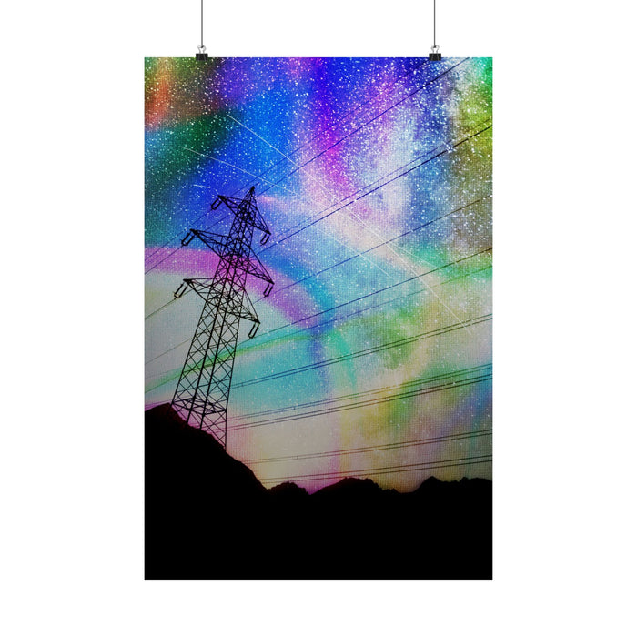Solar Storm Poster - Vibrant Abstract Nebula Art Print