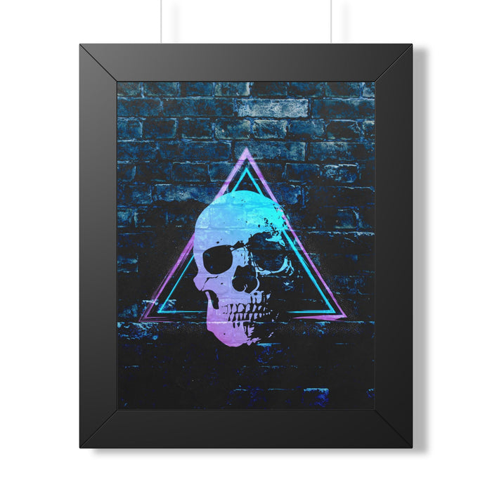 Skull Wall Art Framed Poster - Dark Gothic Skull Print