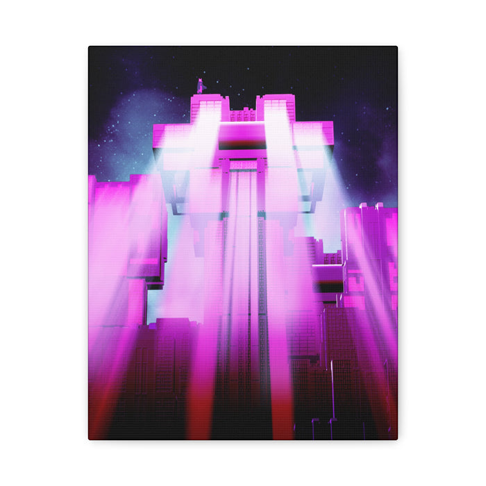 The City of Lights Vibrant Cityscape Canvas Art | Modern Neon Urban Skyline Wall Decor
