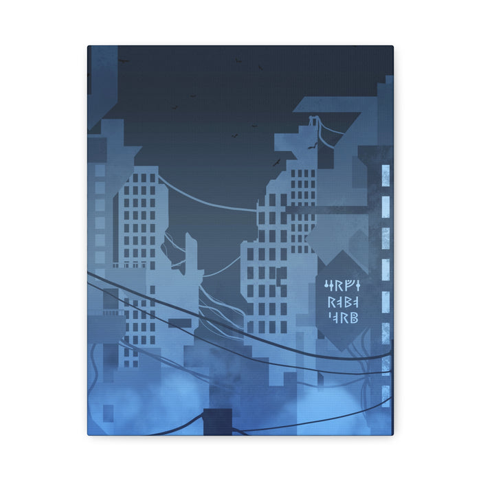 City Lights Nightscape Canvas Wall Art - Luminous Skyline Decor
