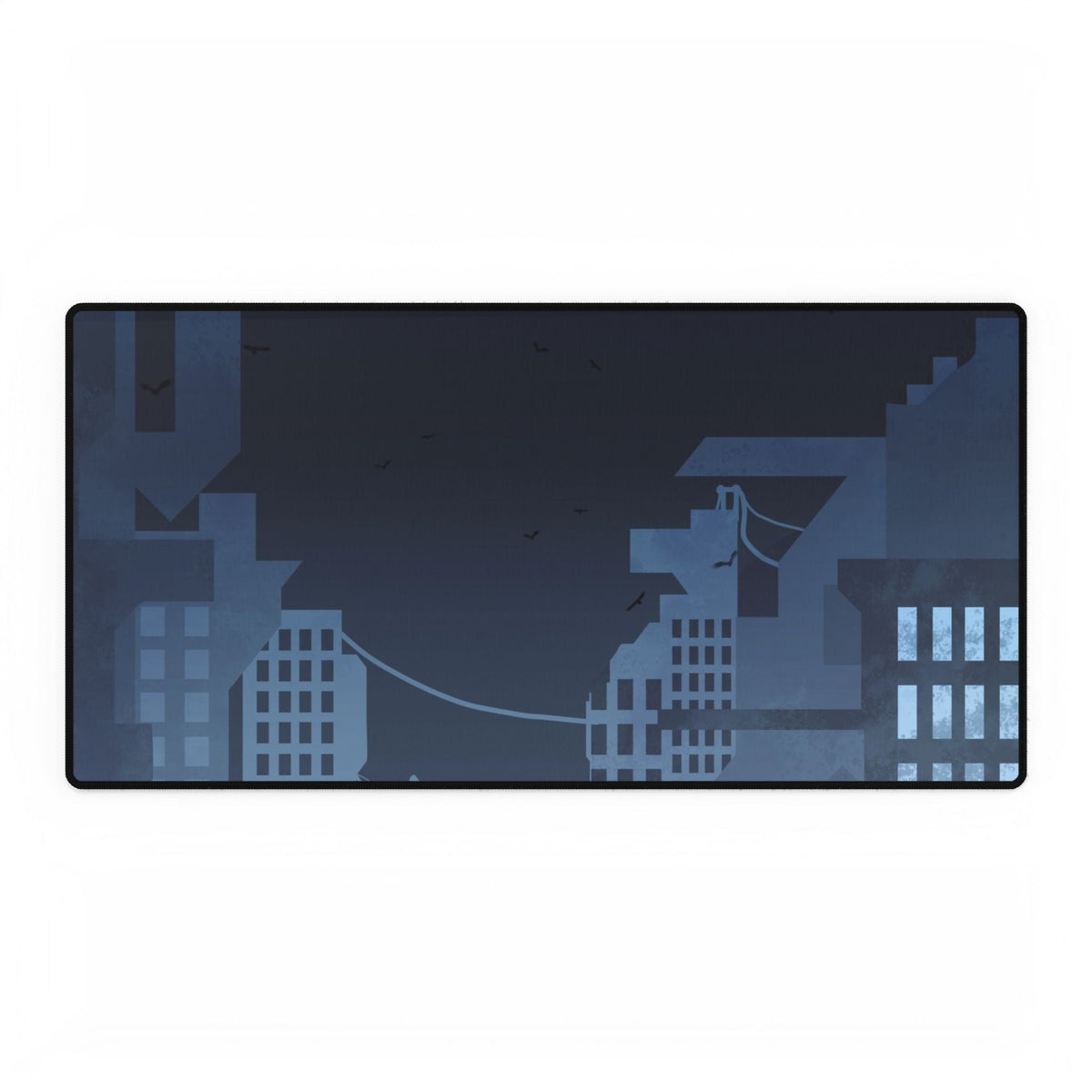 Large mouse pad: City Lights Nightscape desk mat by Kiyo Arts