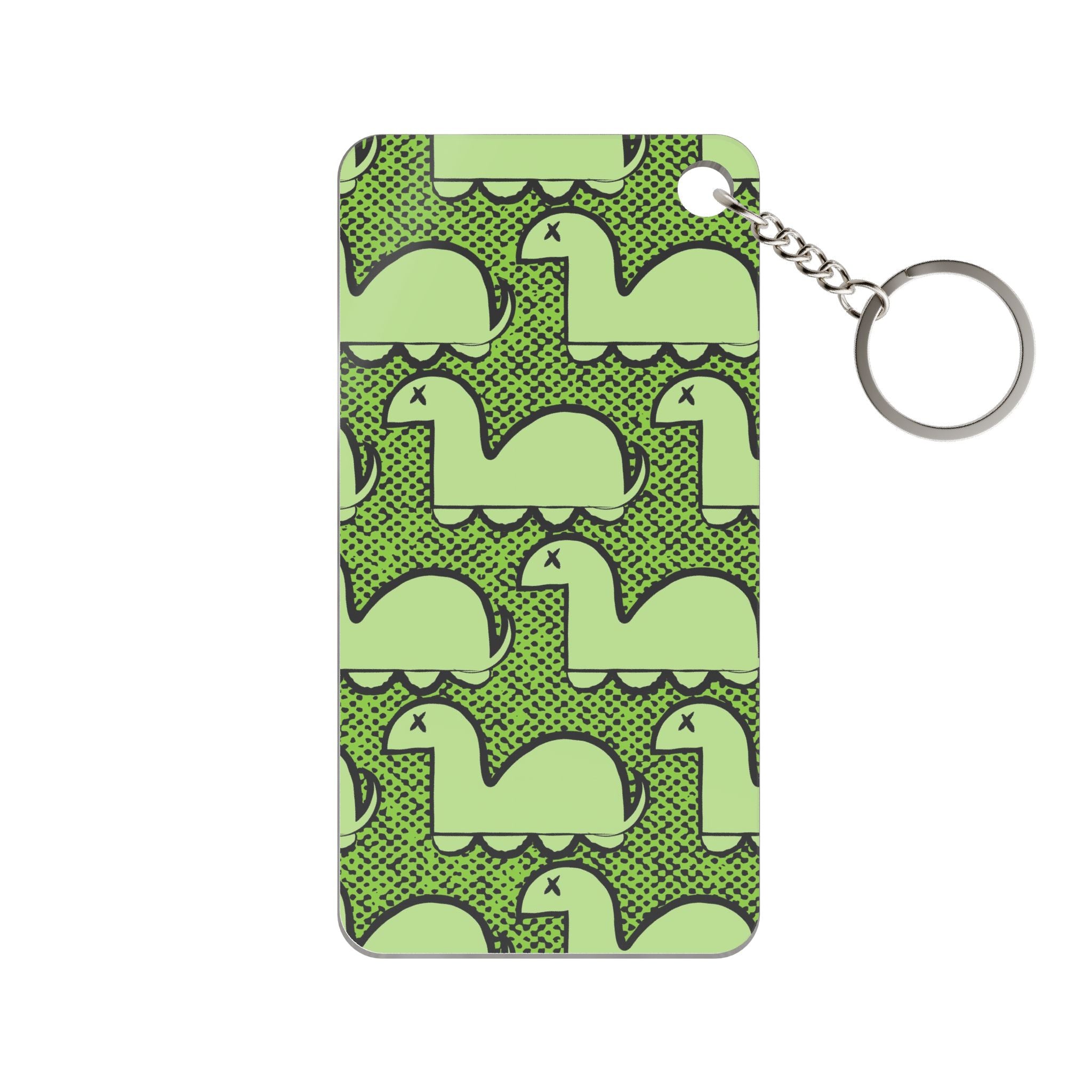 Dino Rampage Keychain - Dinosaur Art Acrylic Charm