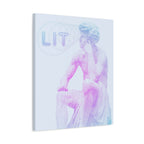 Lit Thinker Canvas Wall Art - Psychedelic Abstract Portrait Decor