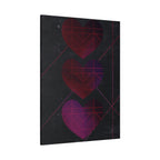 Three Hearts Level One Retro Gamer Canvas Art | Minimalist 8-Bit Pixel Love Wall Decor