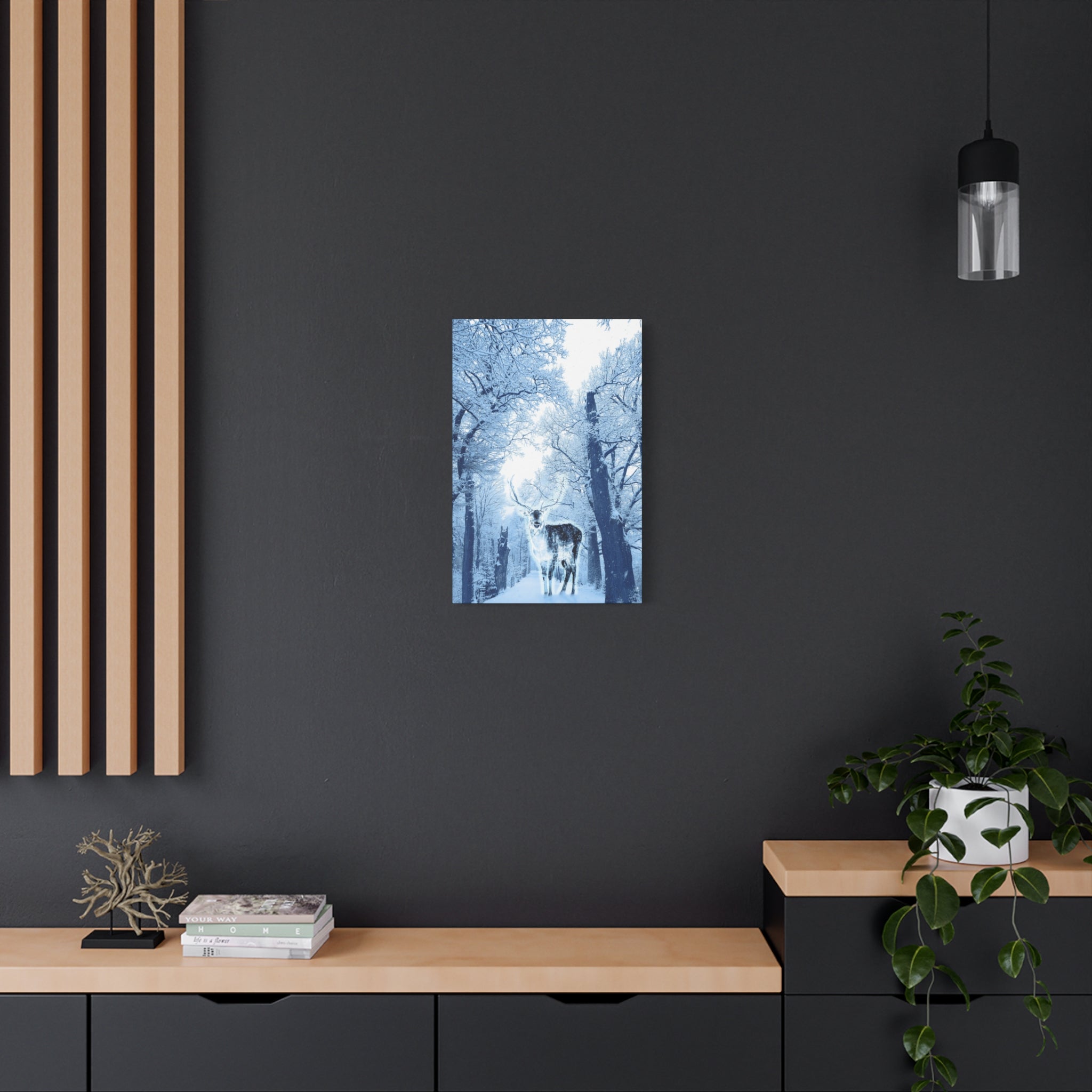 Cosmic Deer Canvas Wall Art - Celestial Animal Decor