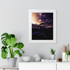 Baby Winged Dragon Poster - Mystic Mountain Lake Fantasy Art