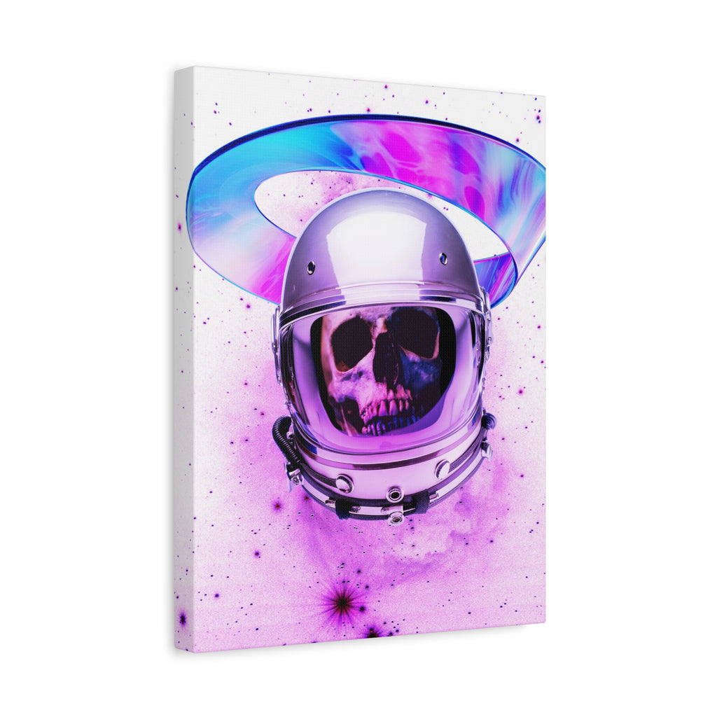 Astronaut Skeleton Skull Canvas Wall Art - Dark Space Skull Decor