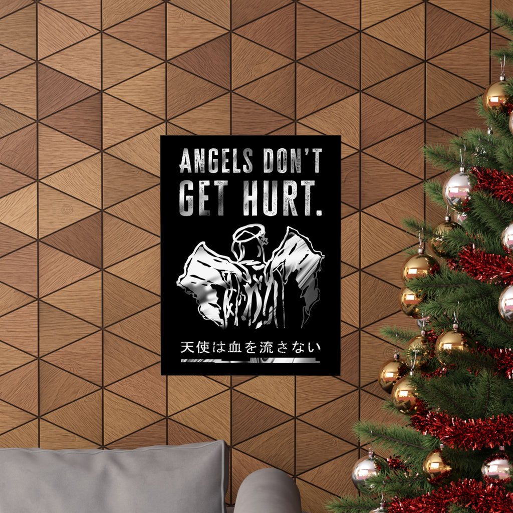 Angels Don't Get Hurt Poster - Grunge Angel Art Print
