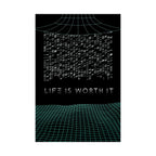 Life Is Worth It Poster - Modern Symbolic Art Print