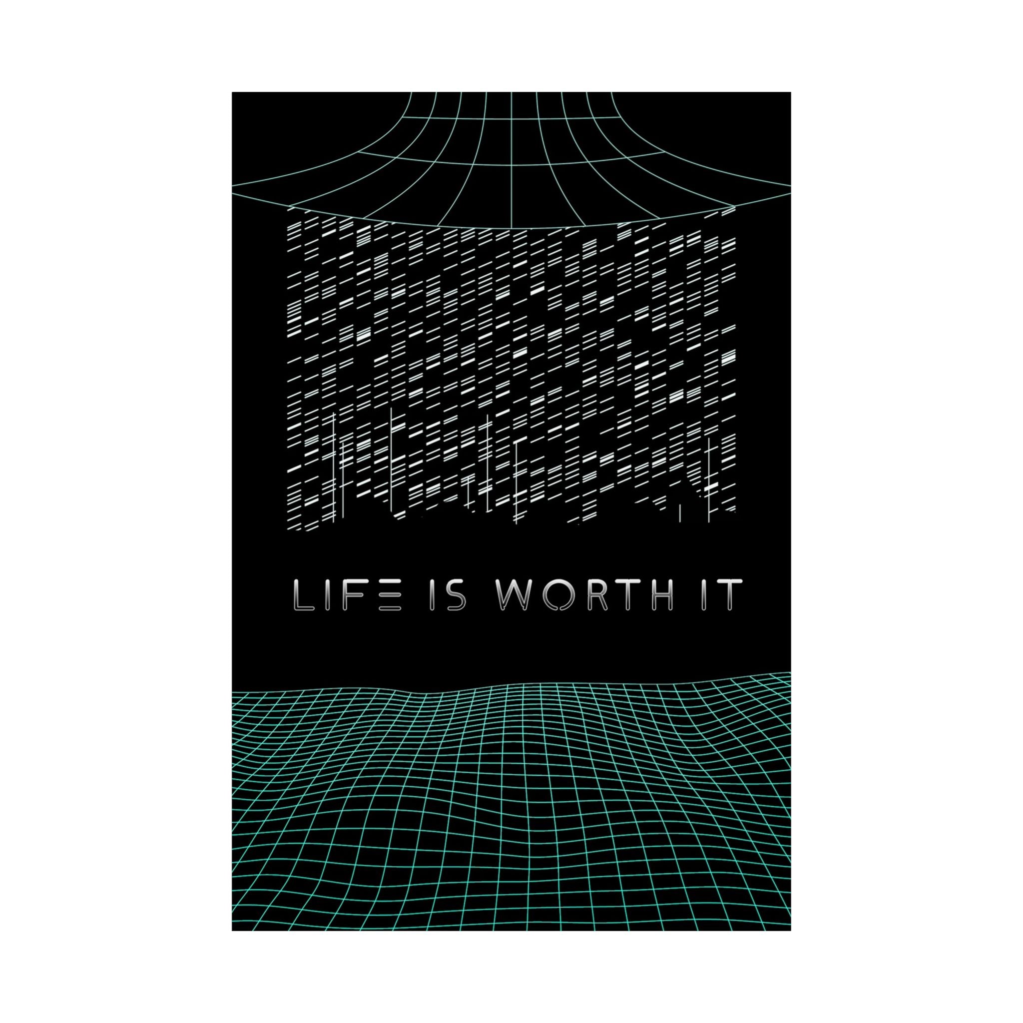 Life Is Worth It Poster - Modern Symbolic Art Print