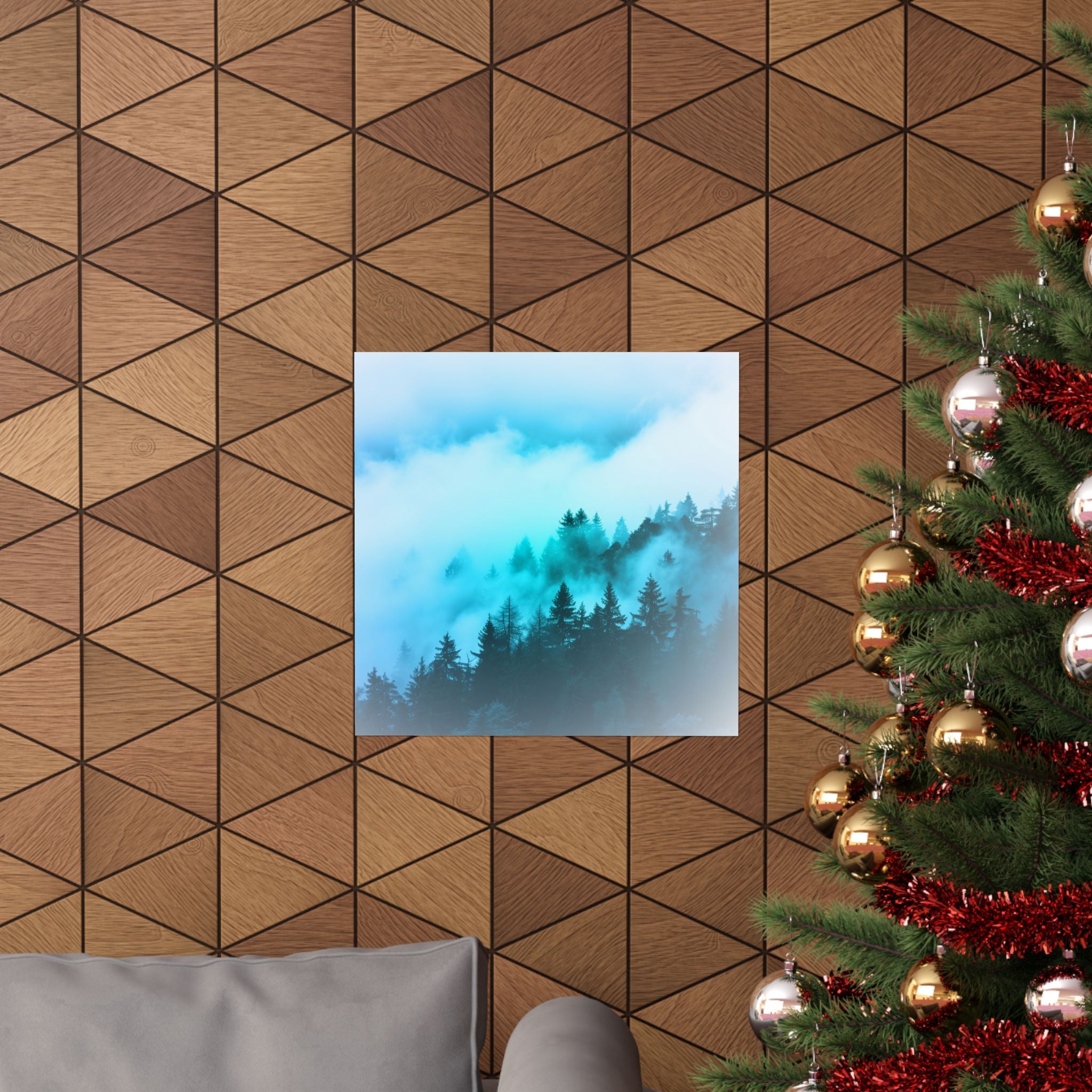 Blue Mountain Fog Poster - Misty Landscape Art Print