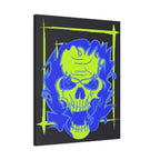 Skull of Mental Fire Canvas Wall Art - Psychedelic Gothic Decor