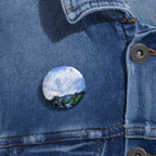 Enchanted Forest Pin - Fantasy Landscape Art Button