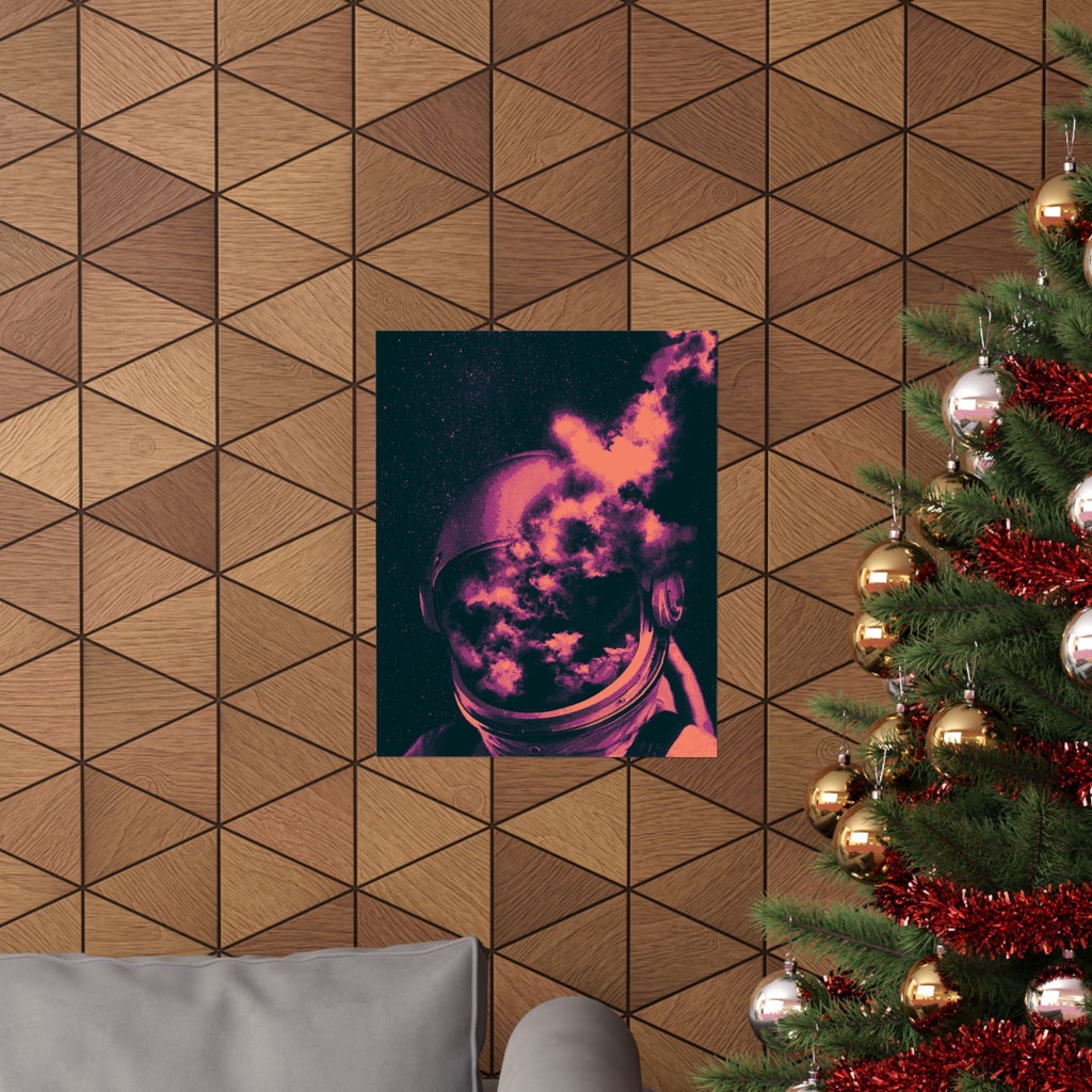 Vapor Astronaut In The Clouds Matte Poster Print