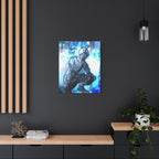 Robot Man Canvas Wall Art - Cyberpunk Android Dystopian Decor