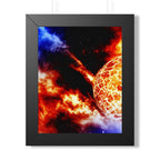 Solar Blast Framed Poster - Cosmic Nebula Space Wall Art