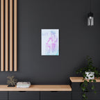 Lit Thinker Canvas Wall Art - Psychedelic Abstract Portrait Decor