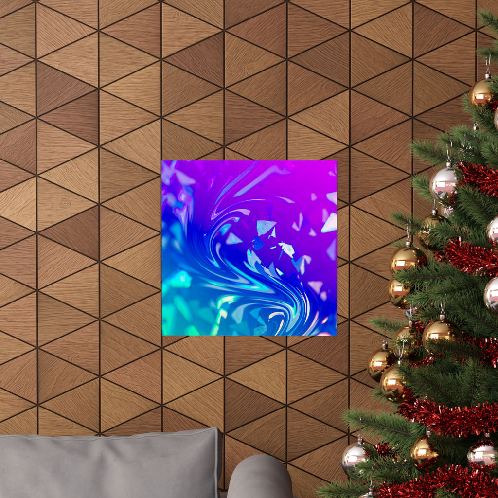 Trippy Holographic Matte Poster Print