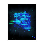 Vibrant Data Cube Matte Vertical Poster - Stunning Digital Art for Home Decor