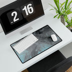 From The Ashes Desk Mat - Black Grey Abstract Mouse Pad