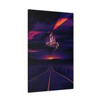 Abandoned City Canvas Wall Art - Sci-Fi Desert Ruins Decor