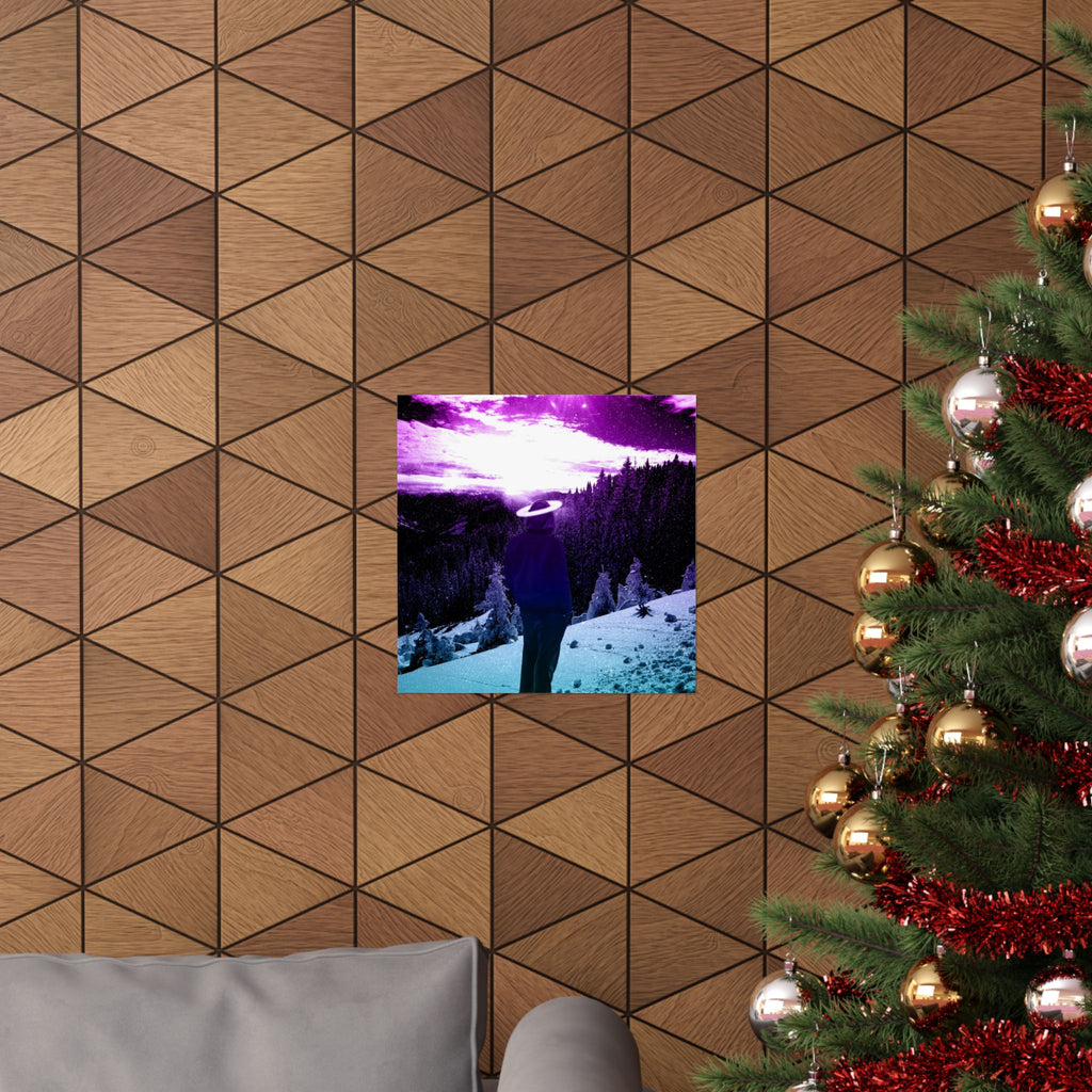 Winter Aurora Lights Matte Poster Print