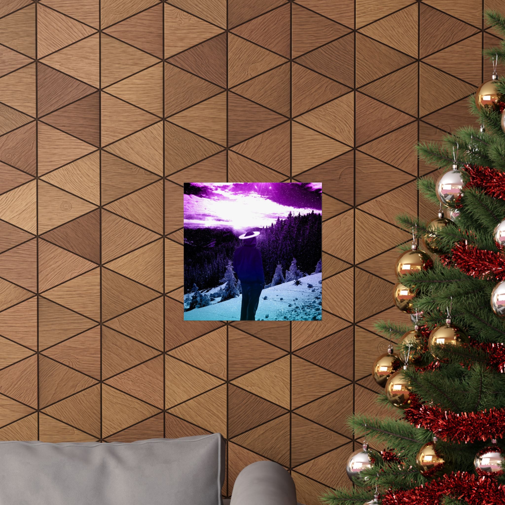 Winter Aurora Lights Matte Poster Print