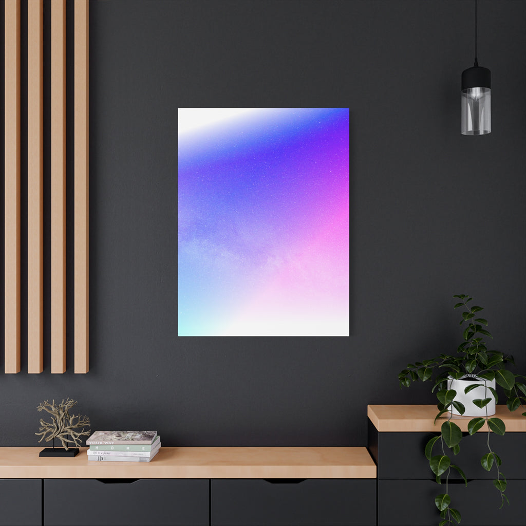 Starfield Space Galaxy Canvas Wall Art - Cosmic Purple Decor