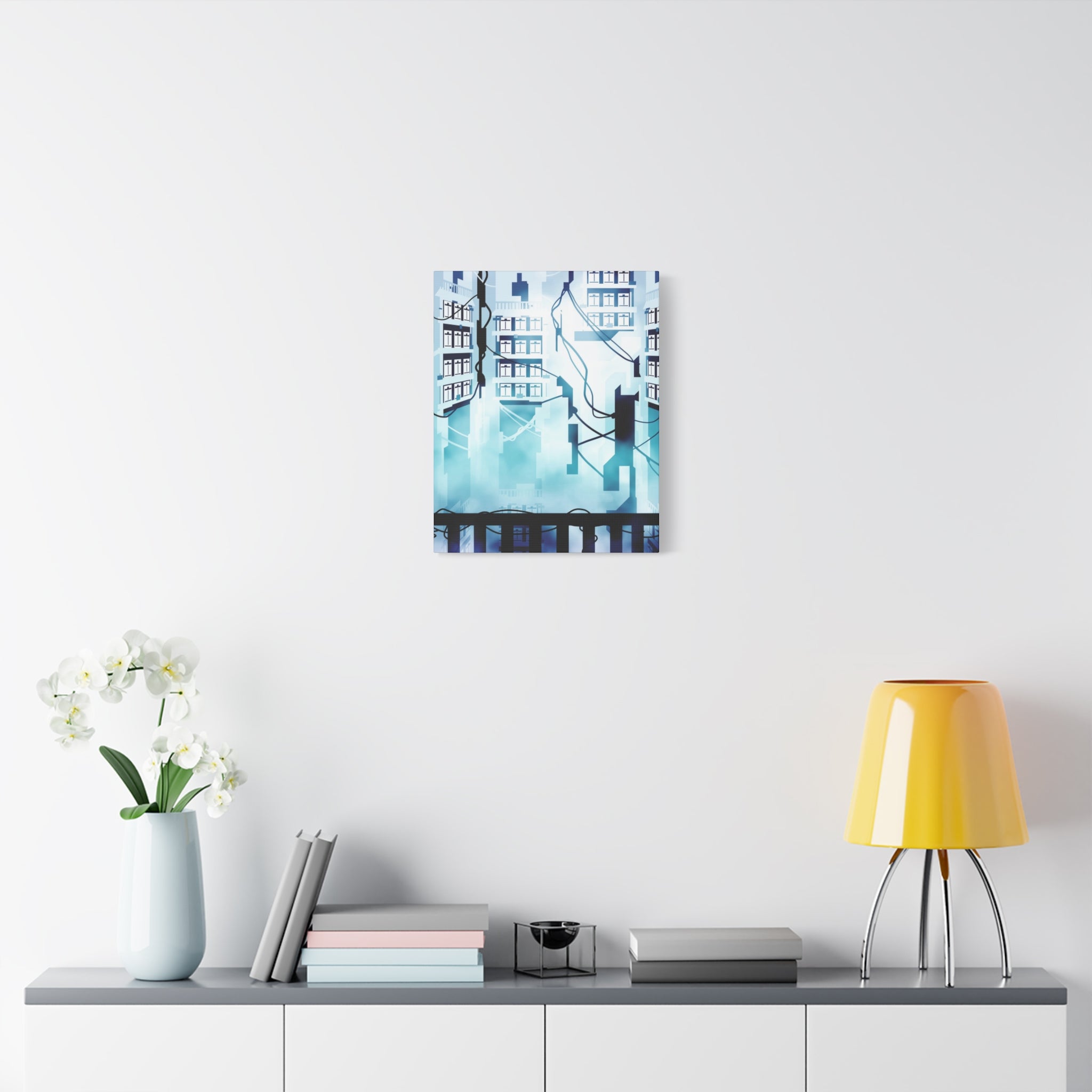 Memory Chamber Canvas Wall Art - Futuristic Sci-Fi Interior Decor