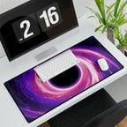 Purple Pink Wormhole XL Desk Mat - Cosmic Vortex Mouse Pad